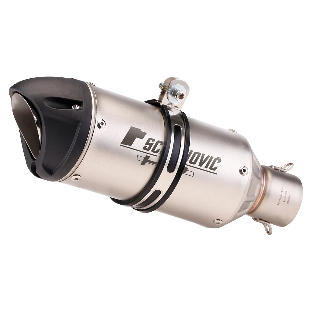Silenciador de escape deportivo universal para moto - imagen 3