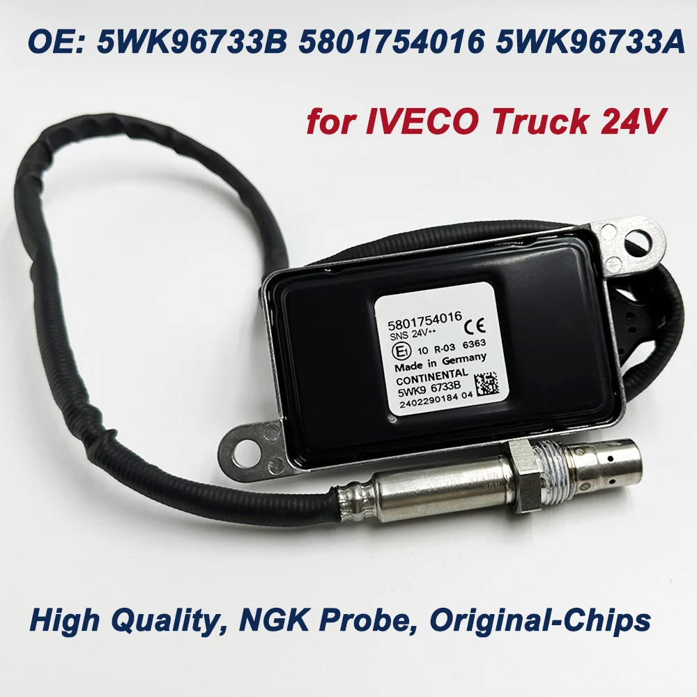 NGK 5WK96733B Sensor NOx para camiones IVECO 24V - Hecho en Alemania
