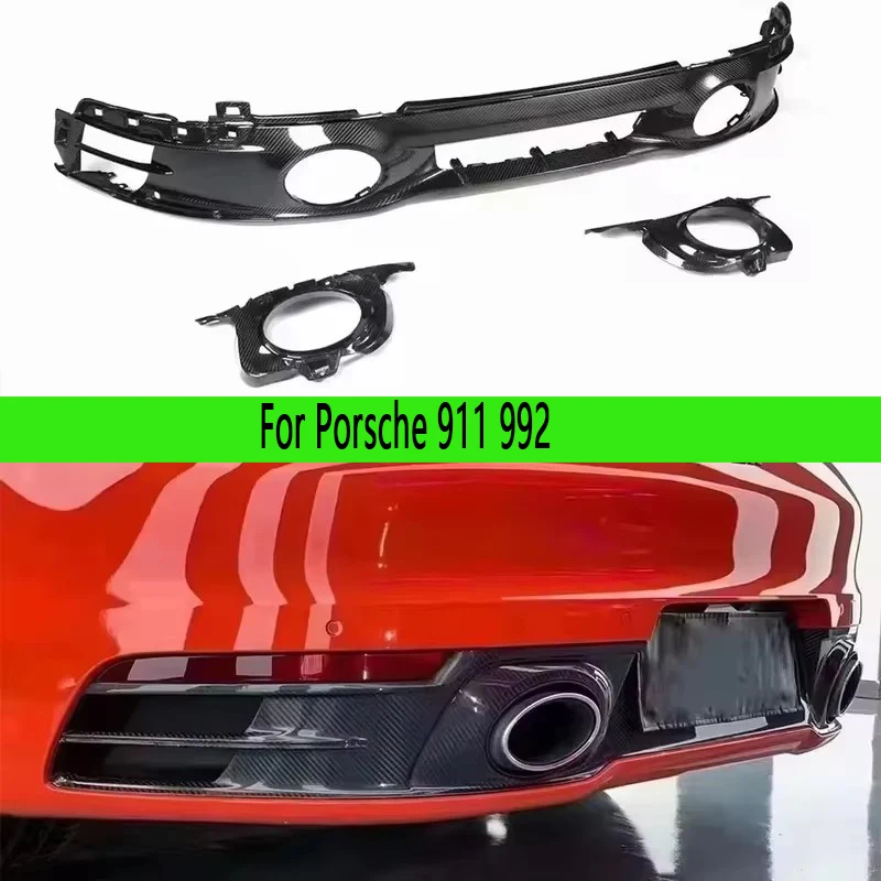 Difusor trasero de fibra de carbono para Porsche 911 992