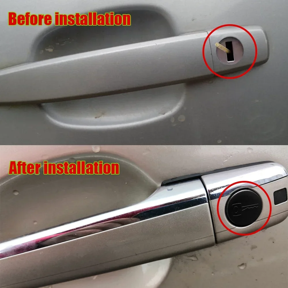 2 uds manija de puerta de maletero de coche cerradura tapa de agujero de llave cubierta de enchufe para Hyundai Sonata EF NF 1999 2000 2001 2002 2003 2004 2005 - 2010 nuevo - imagen 4