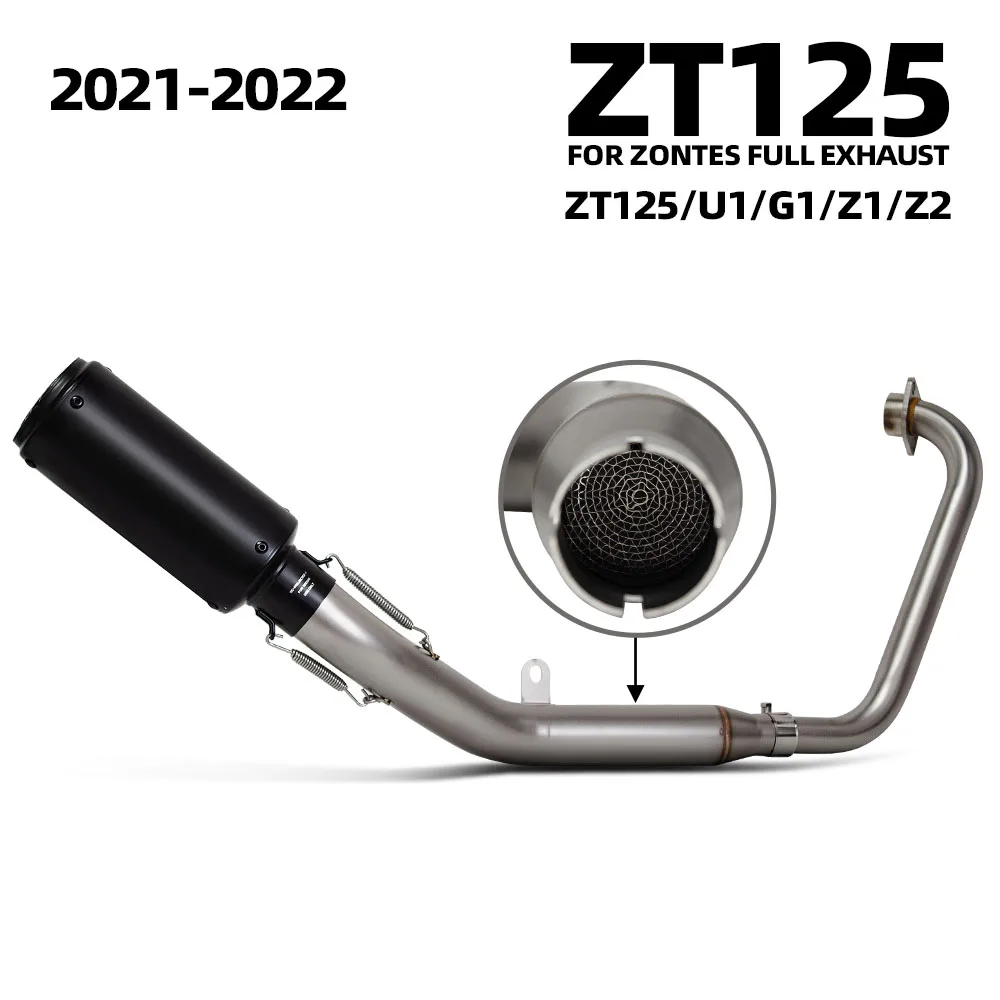 Sistema completo de escape S1 para Zontes ZT125