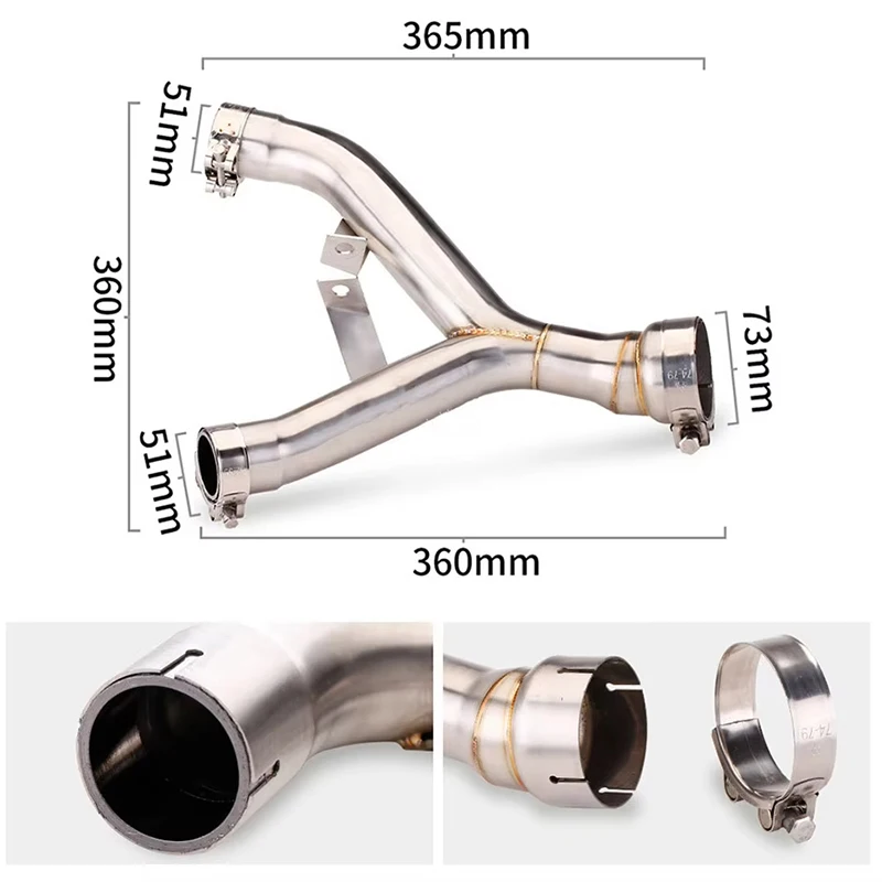 Silenciador escape doble salida 51mm Kawasaki Z1000 2010-2021 - imagen 3