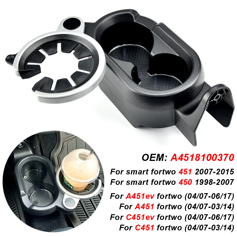 4518100370 Portavasos para consola central Smart Fortwo 450/451 - imagen 2