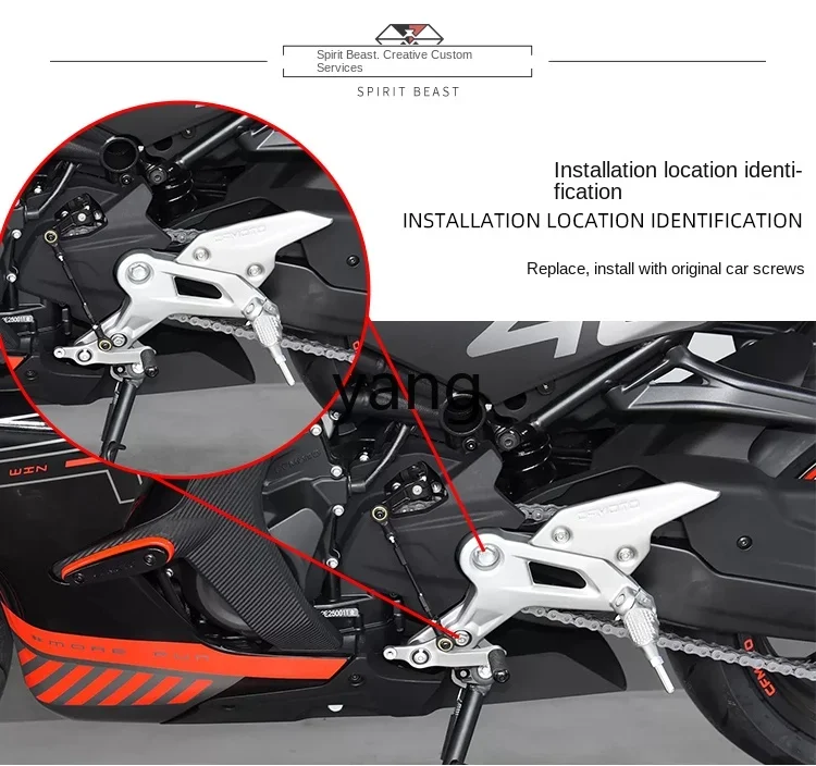 Juego de pedales delanteros ajustables de freno y cambio para moto CX - imagen 4