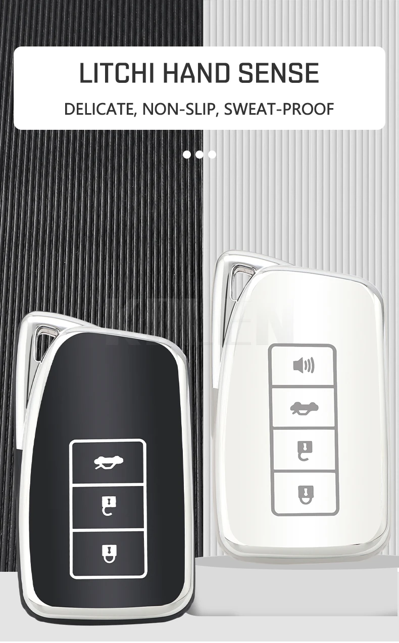 Detalle de la cubierta de TPU para mando de coche
