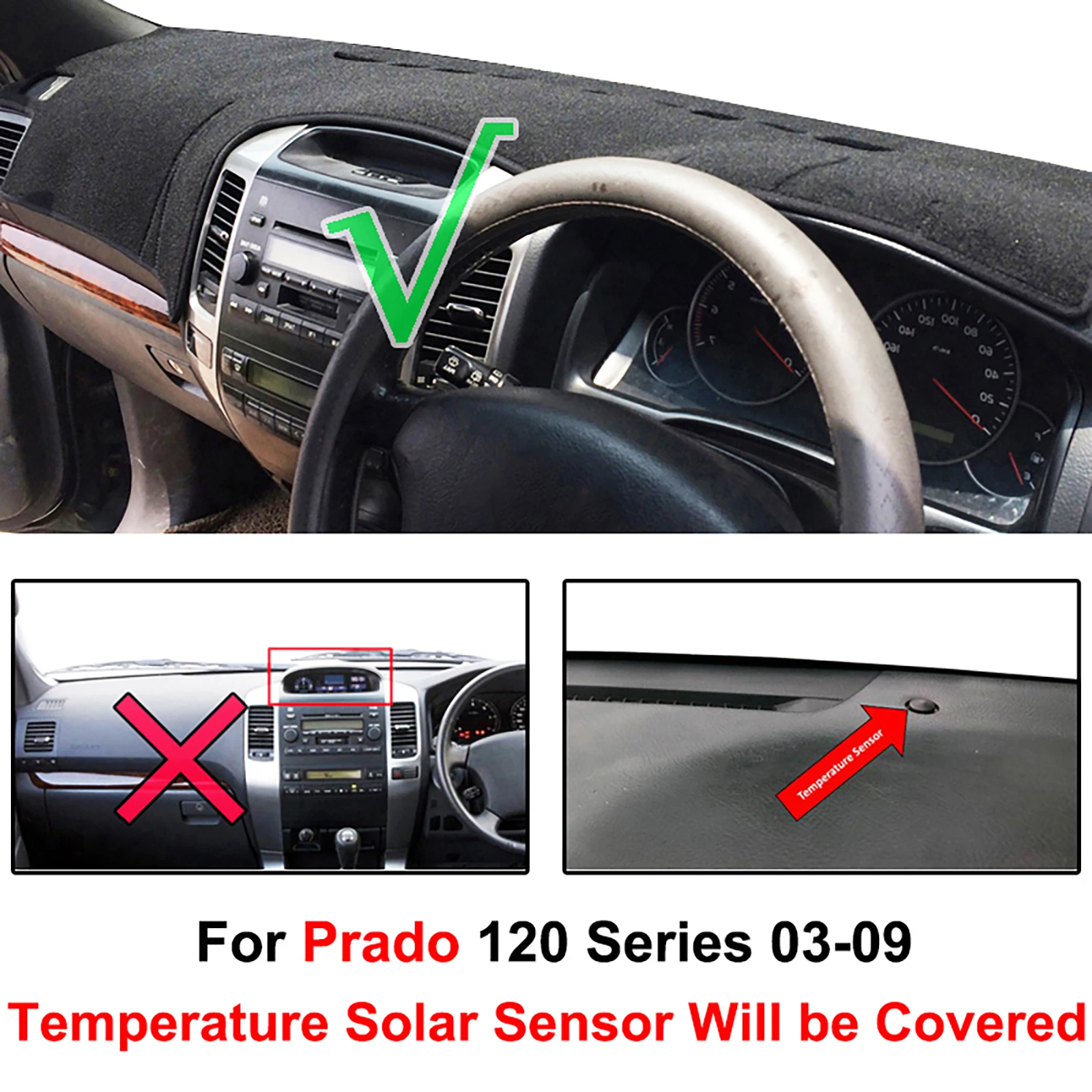 Dashmat cubre salpicadero Toyota Prado 120 GX 2003-2009 - imagen 2