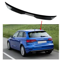 Alerón trasero ABS negro para Audi A3 Hatchback 2013-2018