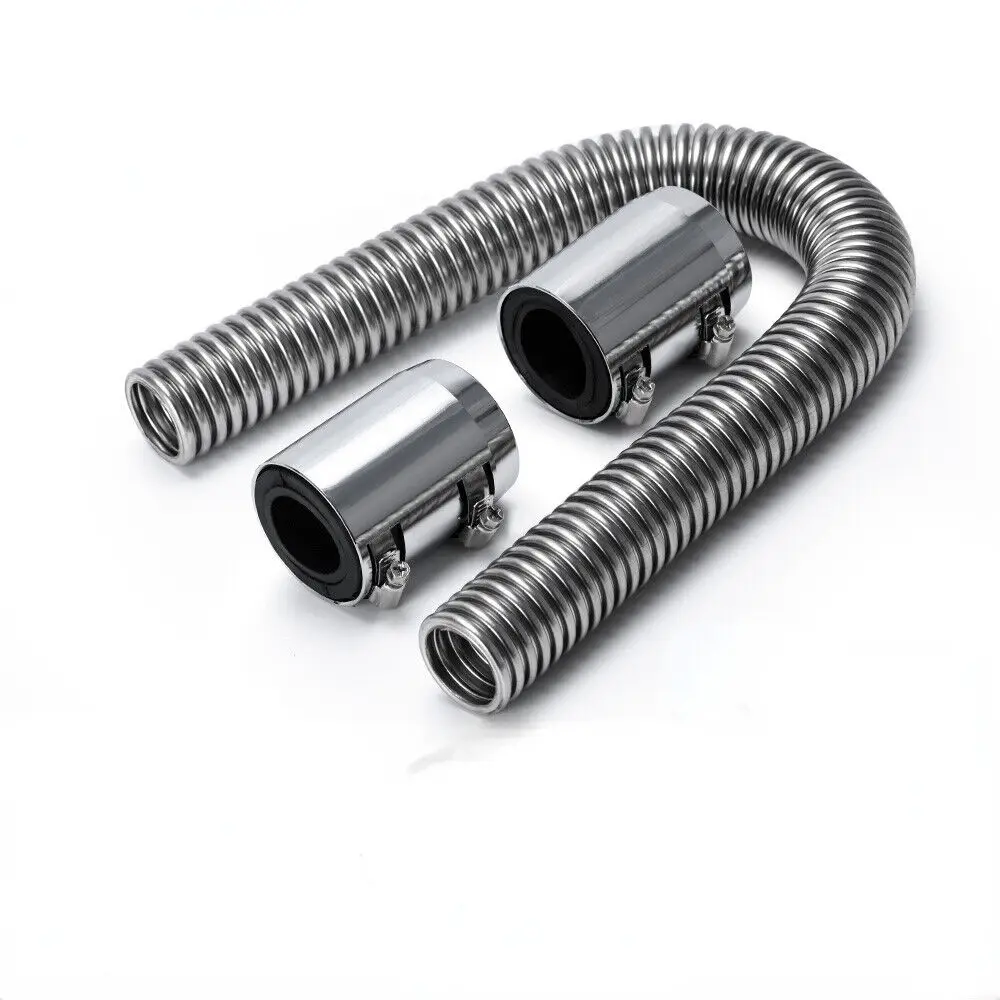 Manguera de radiador acero inoxidable flexible con tapas universales