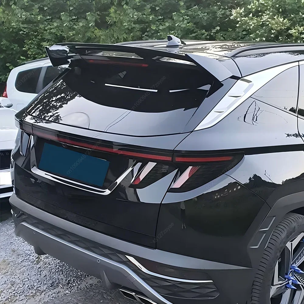Alerón trasero ABS para Hyundai Tucson 2016-2023, negro brillo - imagen 2