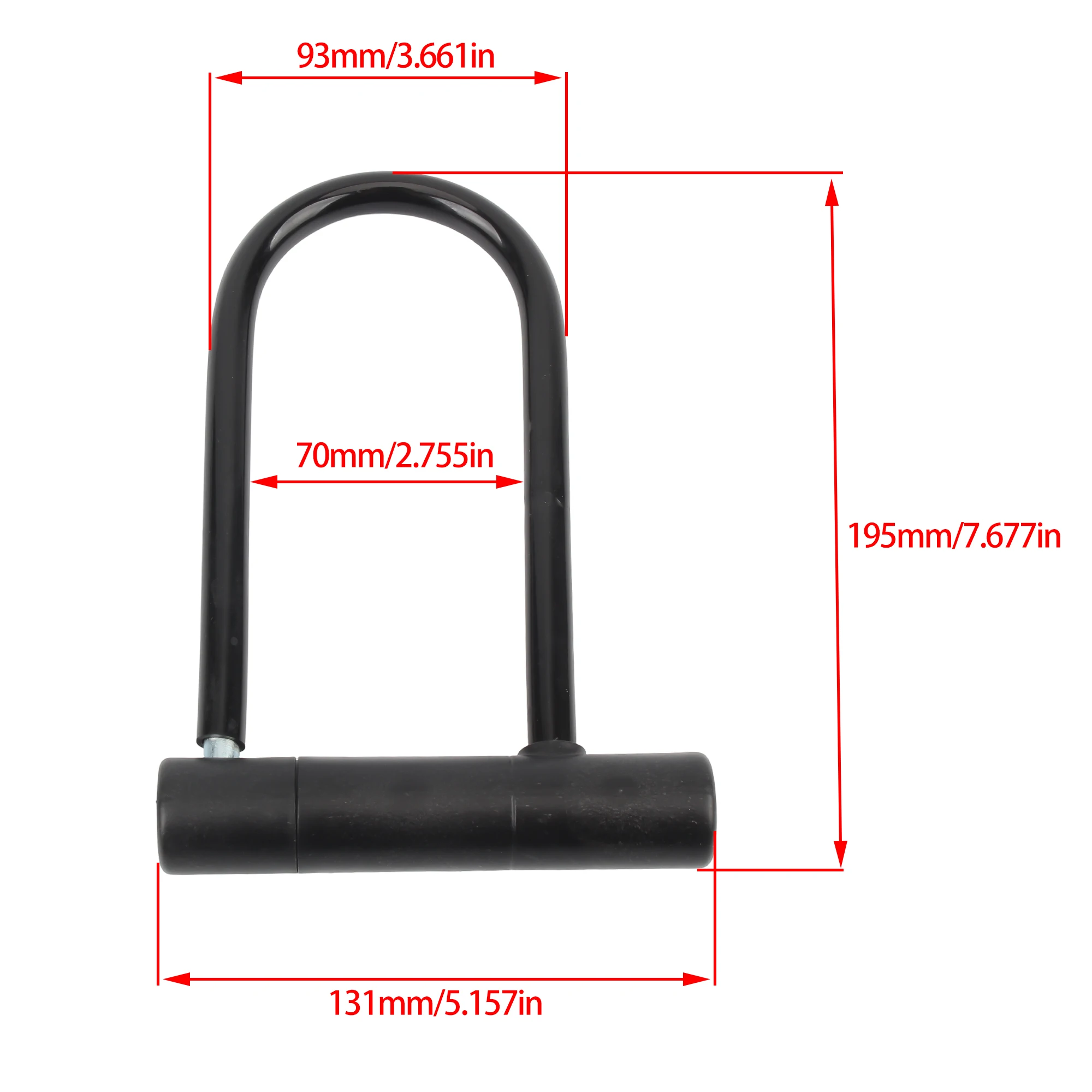 Candado antirrobo para moto con llave y soporte de montaje - imagen 2