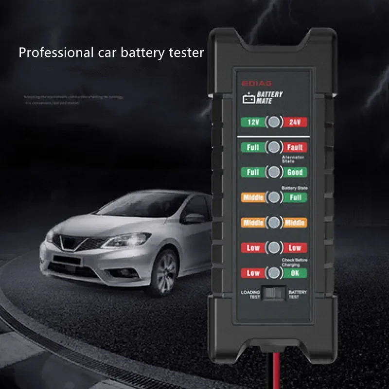 Detector de batería de 12 v/24 v, cortacésped LED inteligente, motor, yate, probador de batería de coche, clip - imagen 4