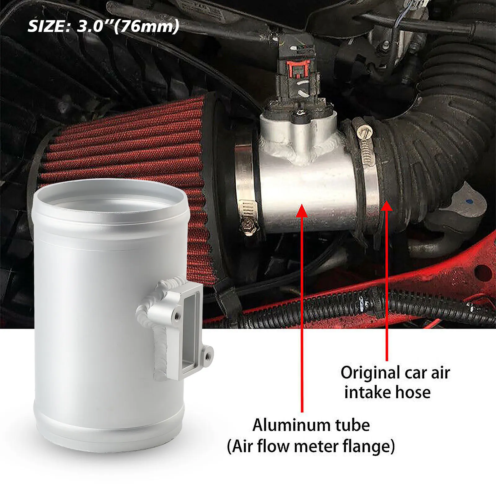 Adaptador para sensor MAF de 76 mm – Nissan, Honda y Ford - imagen 3