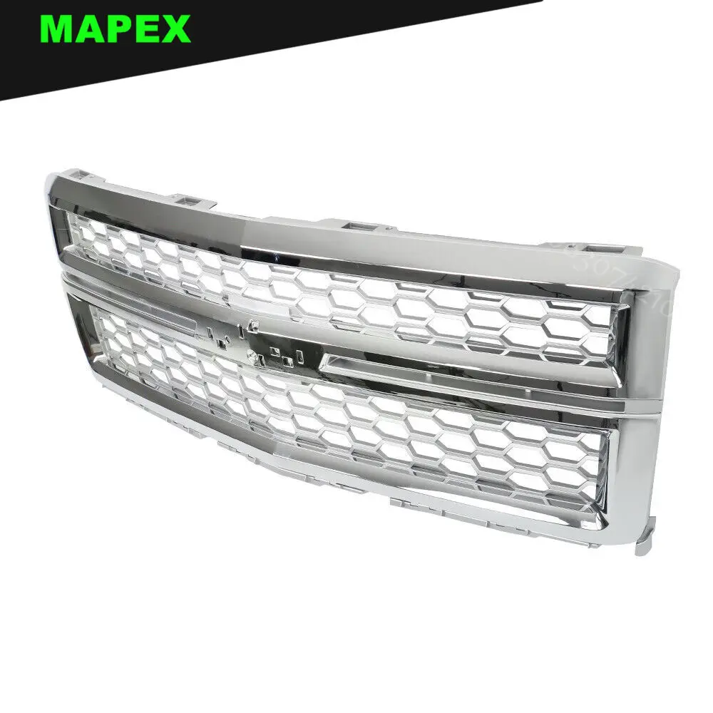 Rejilla radiador cromada para Chevrolet Silverado 1500 2014-2015 - imagen 3