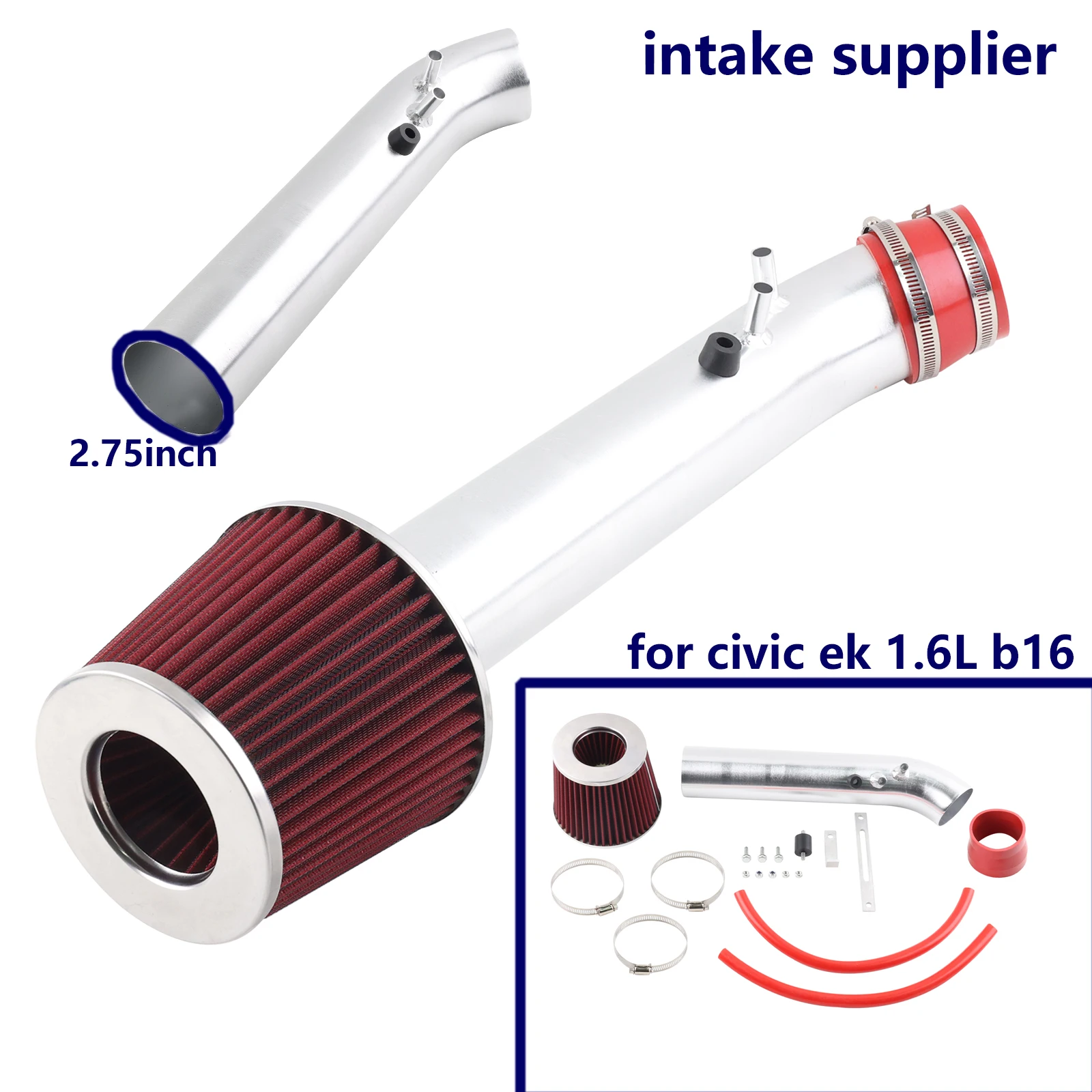 Kit de admisión corta RAM con filtro rojo – Honda Civic EK/EJ 1.6 - imagen 2