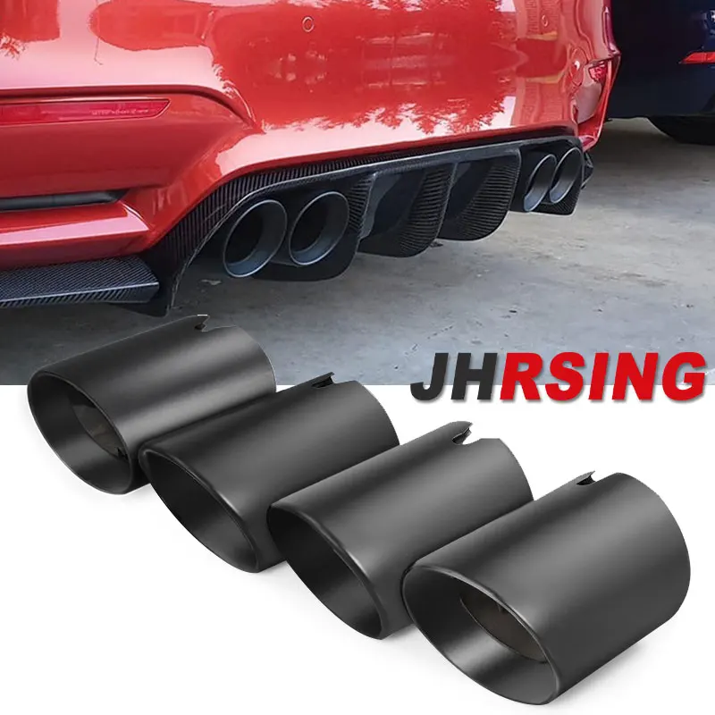 Puntas de escape inclinadas negras para BMW M2, M3, M4, M5 y M6