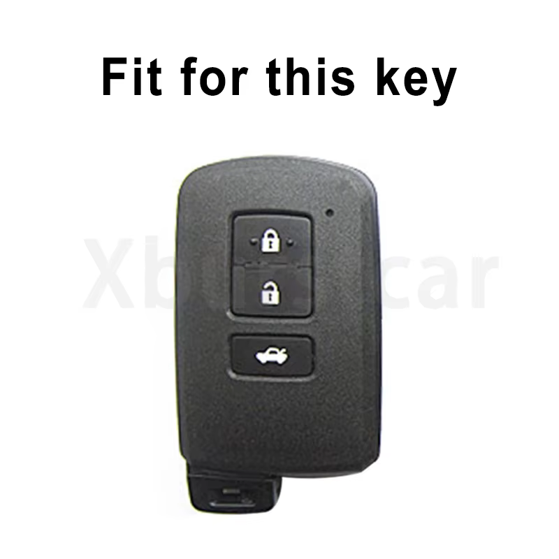 Funda TPU mostrando ajuste en llave de Toyota