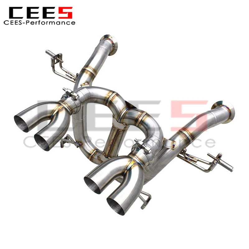 Cees Sistema de escape Catback de acero inoxidable de 2,75 pulgadas para Lamborghini Revuelto 6.5L V12 (2023-2025) con tubos de escape de 70 mm - imagen 2