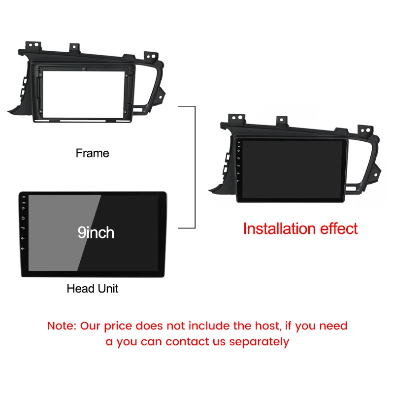 MEKEDE Marco adaptador de radio 9 pulgadas para Kia Optima K5 2011-2014 - imagen 3