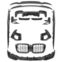 Kit fibra carbono BMW X3M F97 – falda lateral y máscara parrilla