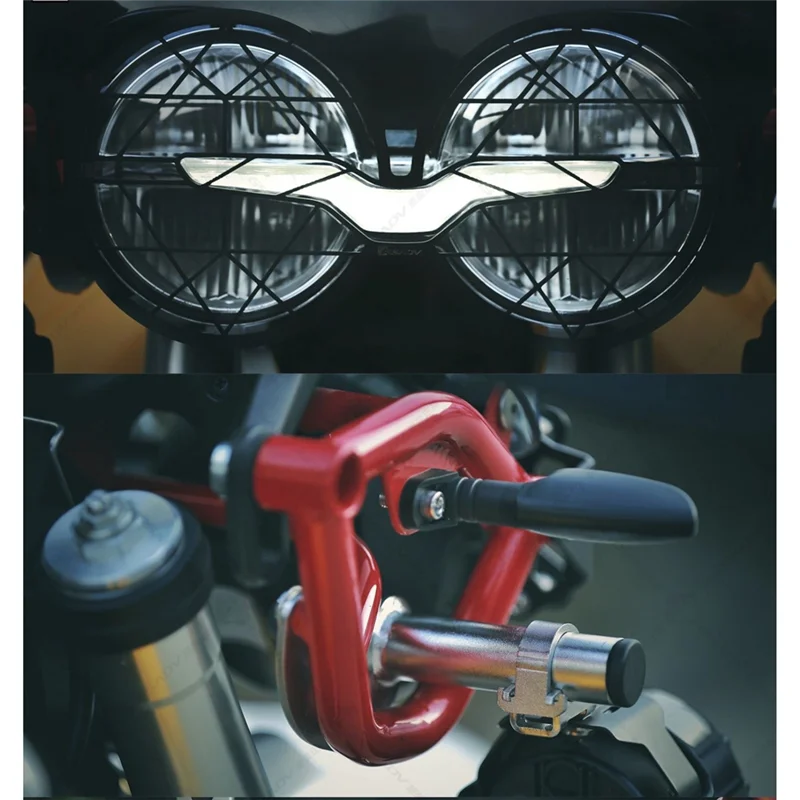 Soporte de faro antiniebla Formoto para Moto Guzzi V85 TT plateado - imagen 2