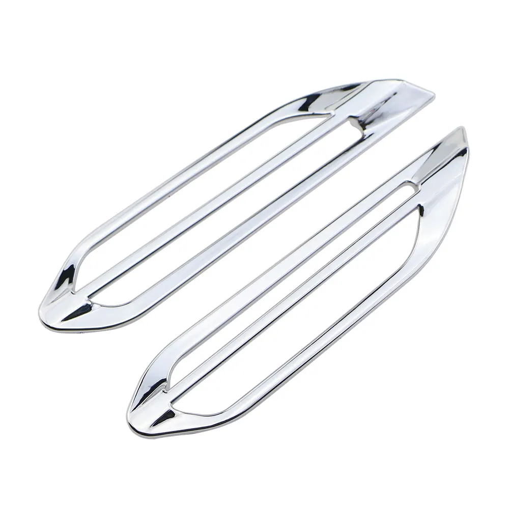 ABS cromado Interior del coche aire acondicionado rejilla embellecedora cubierta de salida pegatina de lentejuelas para Peugeot 2008 208 2014-2018 - imagen 5