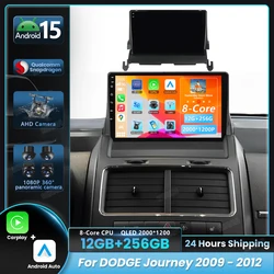 Unidad multimedia Android 15 con CarPlay para Dodge Journey 2009-2012 GPS 4G