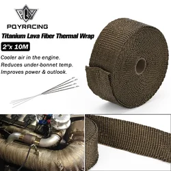Cinta térmica PQY1910T de fibra de lava para colector de escape