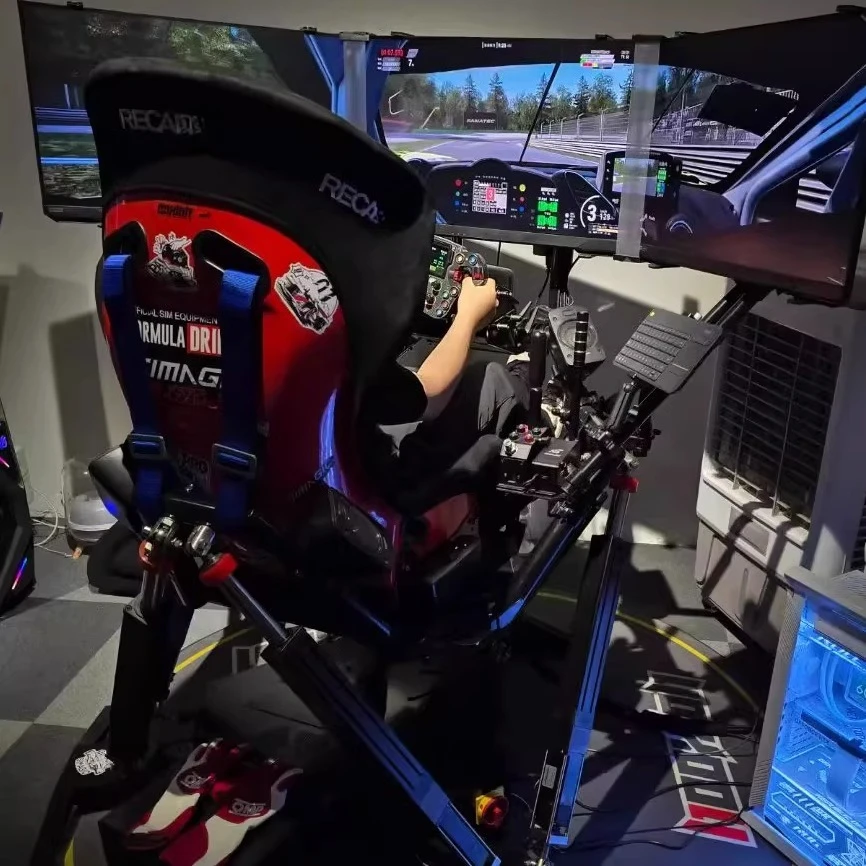 Asiento baquet RERACO GT para simulador de carreras VR rojo - imagen 2