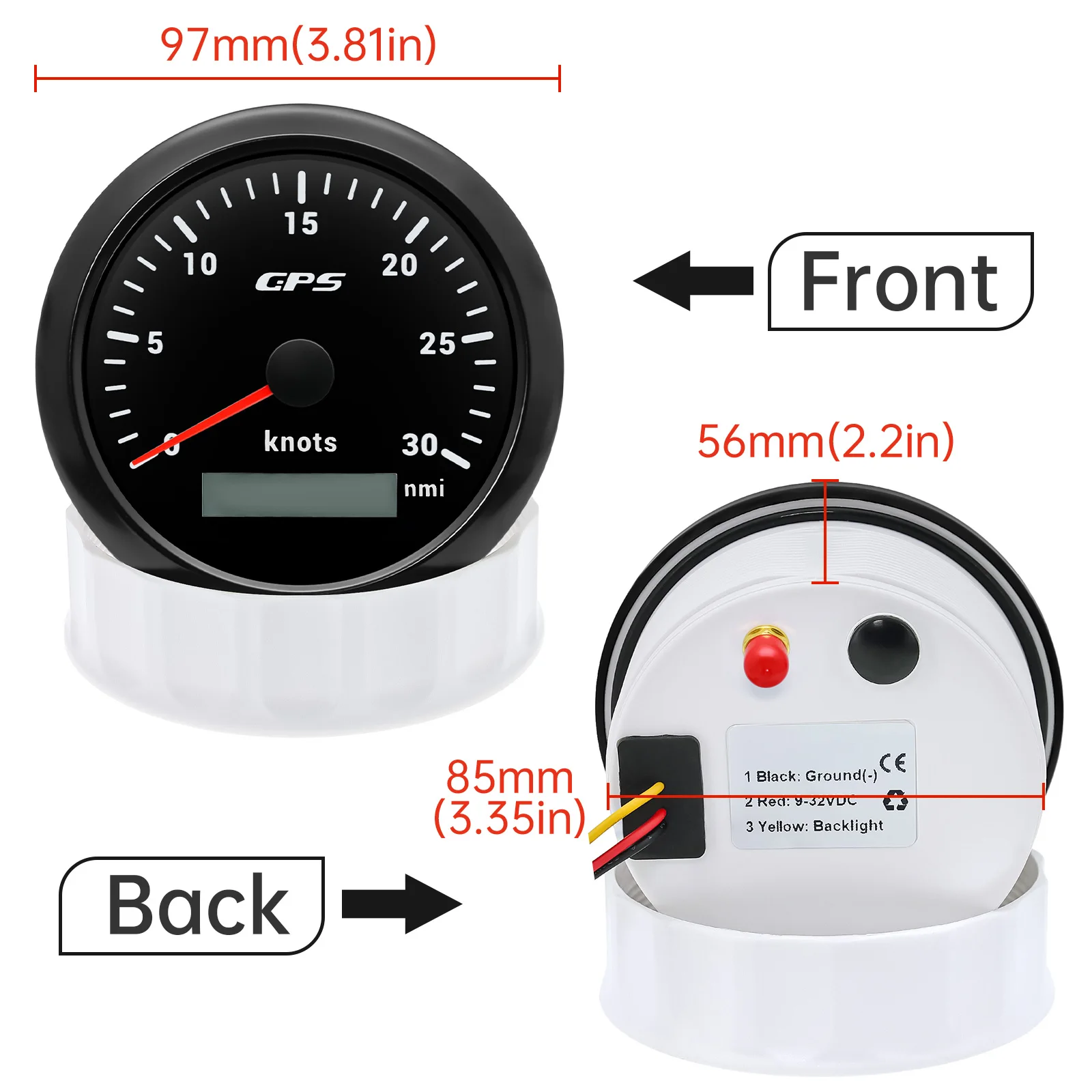 Velocímetro GPS con odómetro retroiluminado multicolor - imagen 3