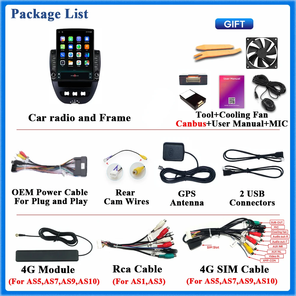 Radio Multimedia 2 DIN CarPlay Android Auto – Peugeot 107, Aygo, C1 - imagen 5