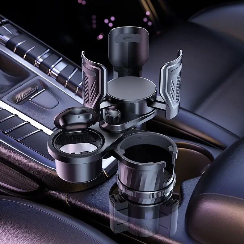 Soporte móvil multifunción con portavasos para coche – accesorio interior tuning - imagen 5
