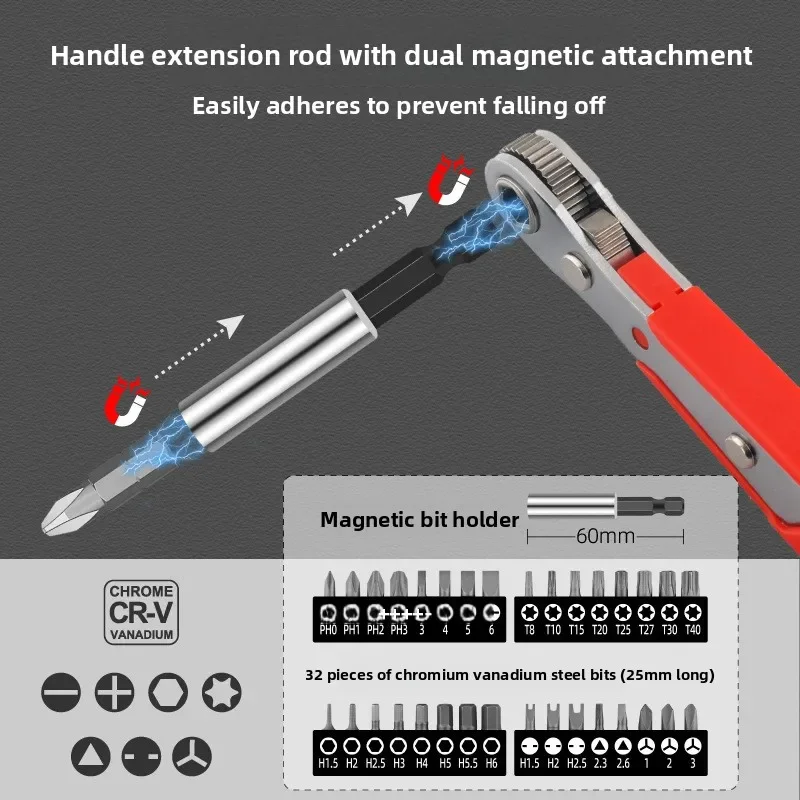 NewSleeve Batch Household Sleeve Multifunctional Screwdriver Batch Sleeve Maintenance Manual Hardware Toolbox - imagen 3