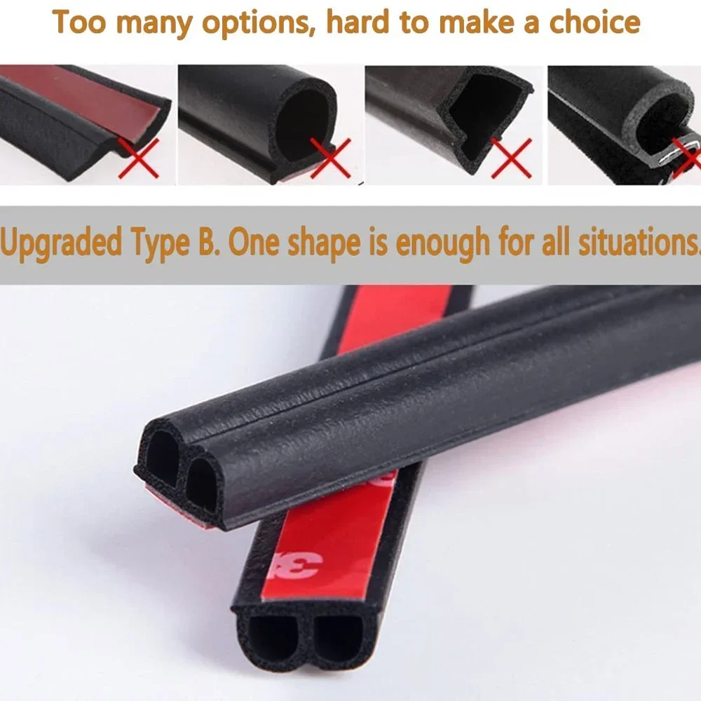 Burlete de goma autoadhesivo universal para puertas y ventanas - imagen 3
