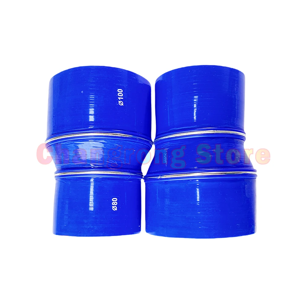 Manguera intercooler de silicona reforzada trenzada azul - imagen 3