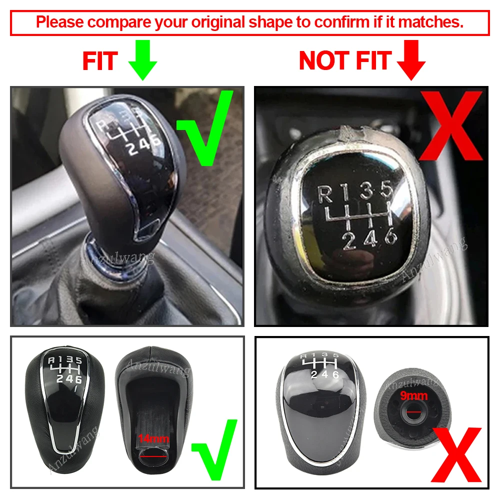 Perilla palanca cambios cuero 6v Hyundai Creta IX25 Kia K3 2012-2016 - imagen 2