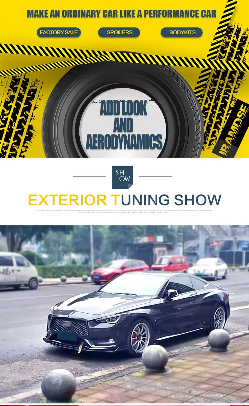 Divisor frontal para Infiniti Q60 2016-2019