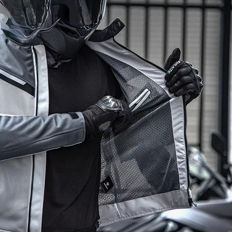 Chaqueta moto verano transpirable con protecciones y malla ventilada - imagen 4