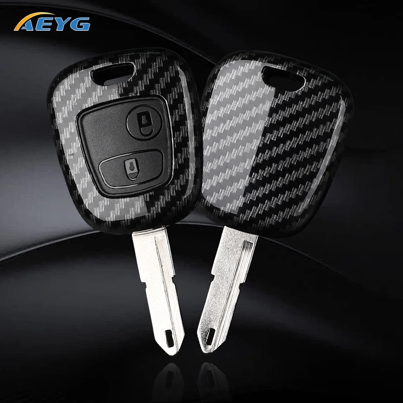 Funda para llave Peugeot y Citroën con efecto fibra de carbono - imagen 4