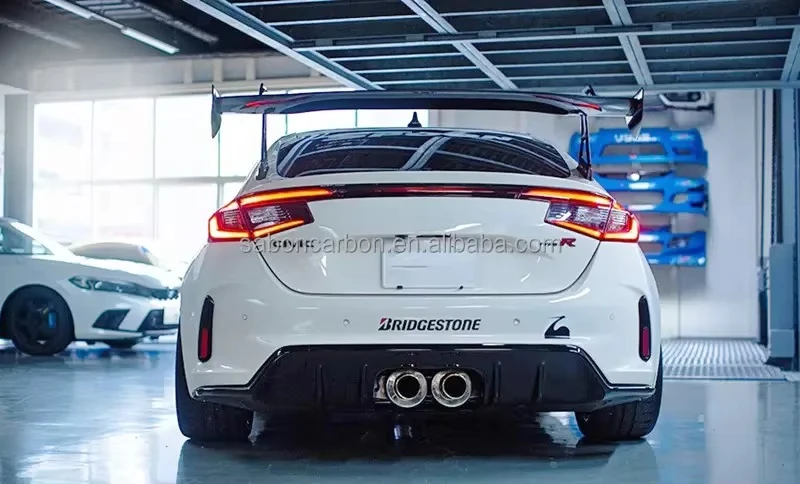 Alerón cuello de cisne SPN de fibra de carbono para Civic Type R FL5 - imagen 5