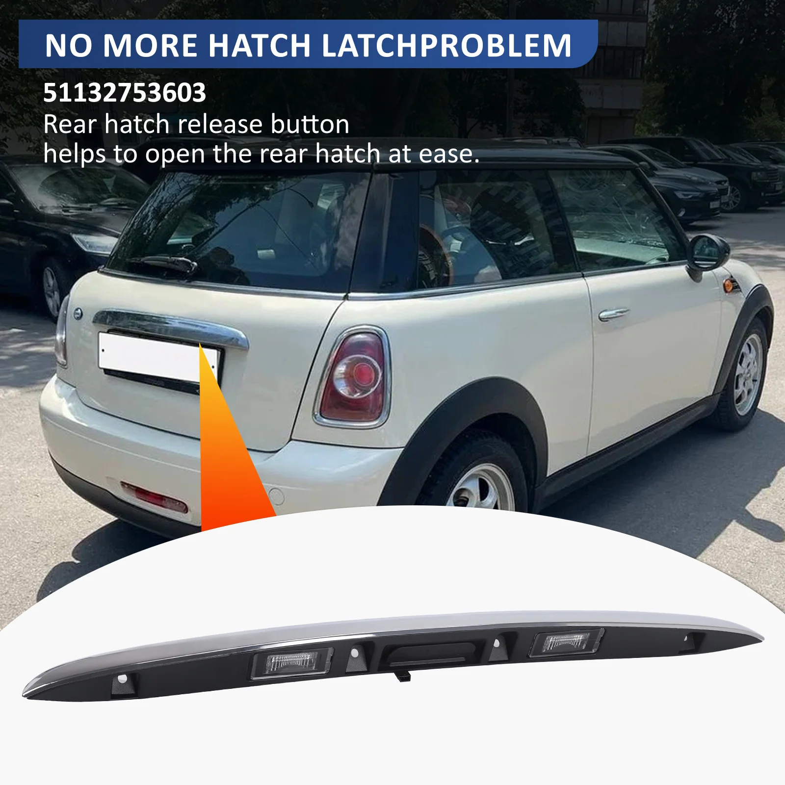 Manilla de portón trasero cromada Mini Cooper R55-R61 51132753603 - imagen 5