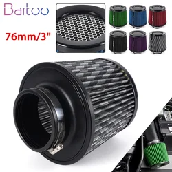 Filtro de aire cónico seco de alto flujo, conexión de 76 mm