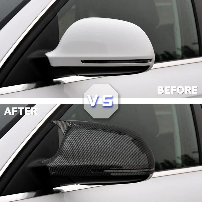 Tapas de retrovisor negro brillante para Audi A4, A5, A3, A6 y Q3 - imagen 2