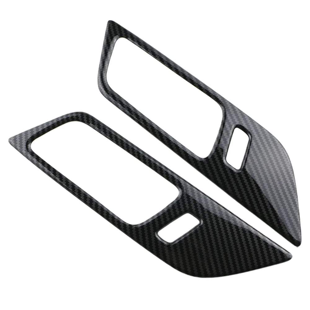 Embellecedores manijas interiores Ford Mustang 2016-2022 fibra carbono - imagen 5