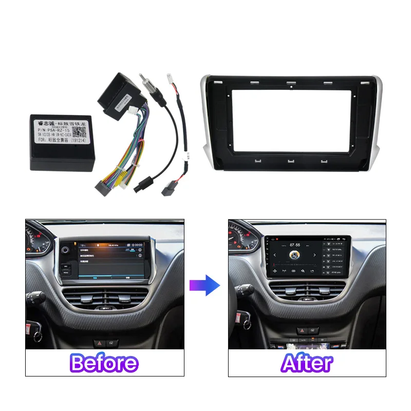 MEKEDE marco adaptador radio multimedia Peugeot 2008 2013-2020 - imagen 4