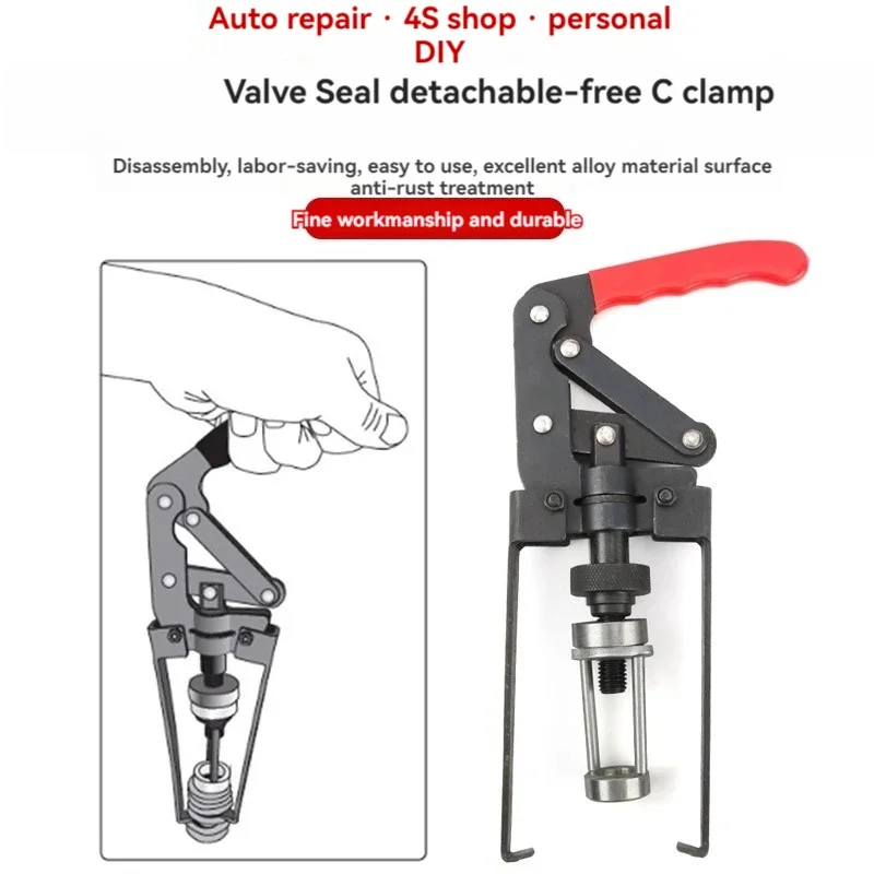 Abrazadera de válvulas desmontable con herramienta de extracción de retén - imagen 2