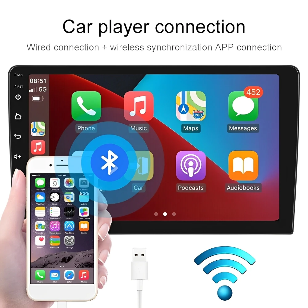 Radio Android 14 GPS 9" para Smart 2014-2022 con CarPlay y Auto - imagen 4