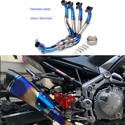 Tubo de enlace frontal de acero inoxidable escape Kawasaki Z900 2017-2022