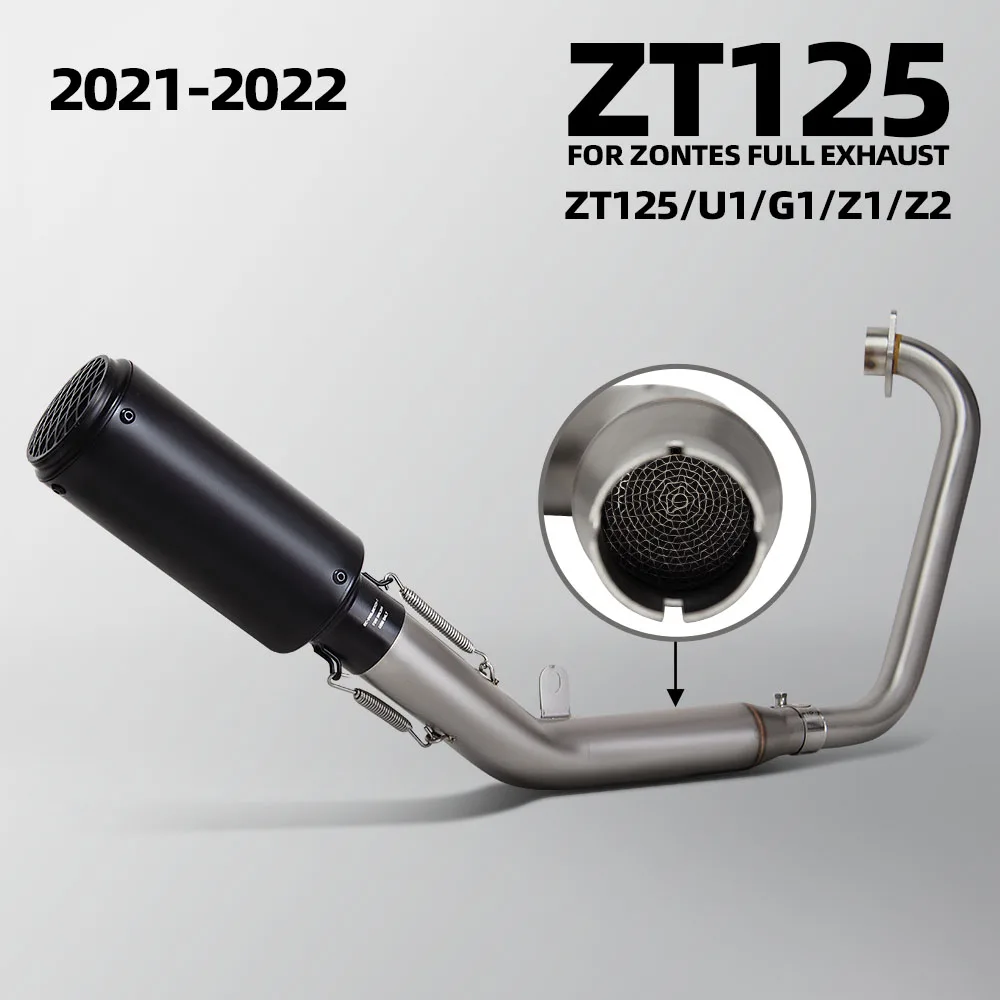 Escape completo inoxidable para Zontes ZT125 U1/G1/Z1/Z2 2021-2025