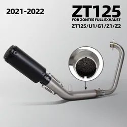Escape completo inoxidable para Zontes ZT125 U1/G1/Z1/Z2 2021-2025