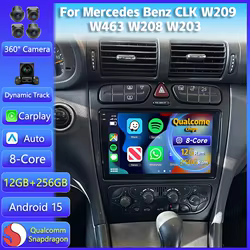 CarPlay Android 15 radio multimedia para Mercedes-Benz CLK W209